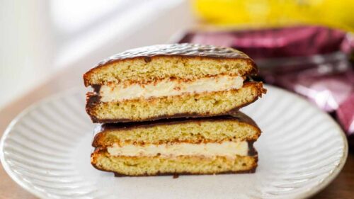 「チョコパイ＜チーズケーキ＞」の断面