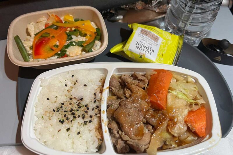 機内食のジンジャーポーク